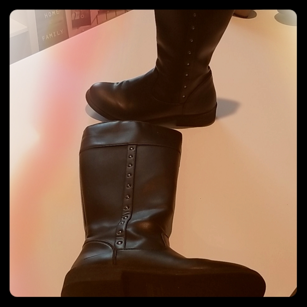 Tall black boots